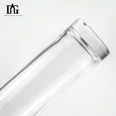 OEM/ODM akzeptabel 750 ml Wodka-Liter Glasflasche mit Metalldeckel und Korkschraubkappe