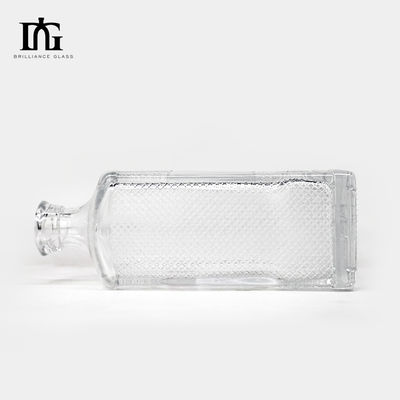 Speziell angefertigte Glasflasche mit erhöhtem Boden 700 ml Kapazität für Spirituosen Whisky Wodka Gin Tequila