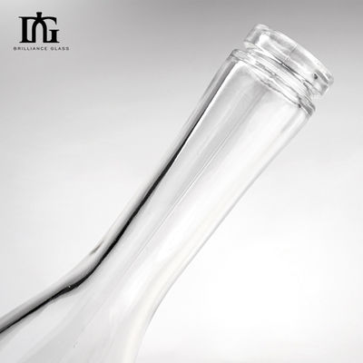 500 ml/700 ml/750 ml Ende anpassbar Schlanker Langhals Champagner Wodka Glas Weinflasche