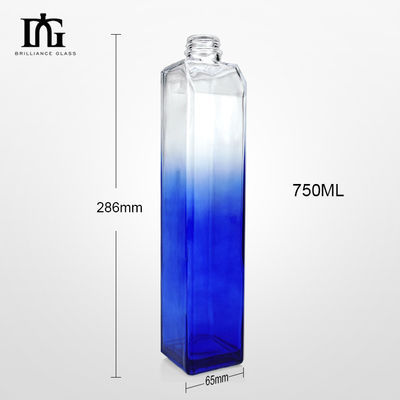Körpermaterial Glasflasche für Likör 700Ml Leere Rechteck Wasser Whisky Wodka