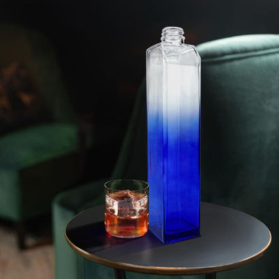 Körpermaterial Glasflasche für Likör 700Ml Leere Rechteck Wasser Whisky Wodka