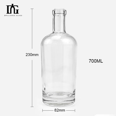 Glas 500 ml/700 ml Runde Form leere Flaschen mit Korkkappen