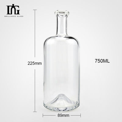 Kapazität 750 ml Quadratglas-Flasche für Wodka Brandy