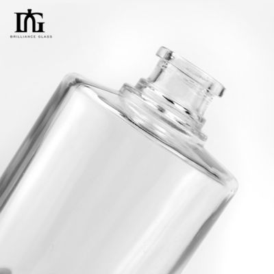 Glaskragen 500 ml Durchsichtiges Rundes Leeres Flint Glas Alkohol Wein Whisky Wodka Flasche mit versiegeltem Korkkappe