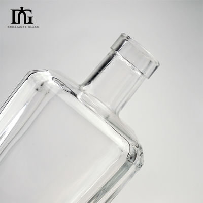 Körper Material Glas Durchsichtig 700 ml Quadratglas Alkoholflasche Wodka Whiskey Gin Flasche mit Kork