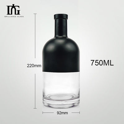 770 ml leere runde Glasflasche für Whisky Brandy Vodka Rum Gin und andere Spirituosen