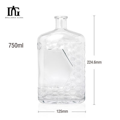 Kappenart Korken und Schraube für klare Glasflaschen mit Gin Rum Vodka 500ml 700ml 750ml