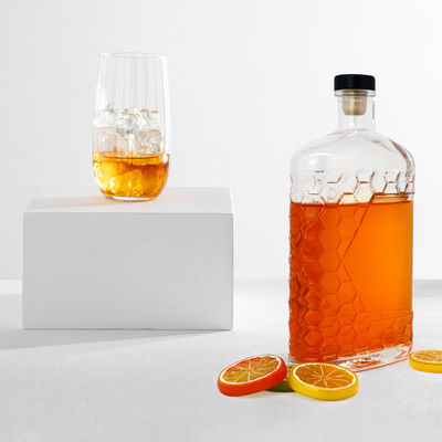 Kappenart Korken und Schraube für klare Glasflaschen mit Gin Rum Vodka 500ml 700ml 750ml
