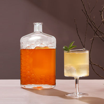 Kappenart Korken und Schraube für klare Glasflaschen mit Gin Rum Vodka 500ml 700ml 750ml