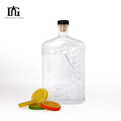 Kappenart Korken und Schraube für klare Glasflaschen mit Gin Rum Vodka 500ml 700ml 750ml