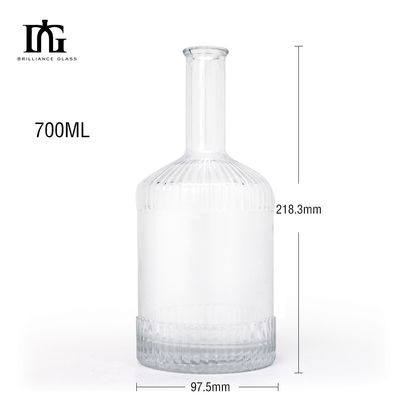 500 ml/700 ml hochwertige transparente Schraubkappe Brandy-Saft Getränke Glasflasche
