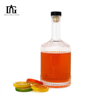 500 ml/700 ml hochwertige transparente Schraubkappe Brandy-Saft Getränke Glasflasche