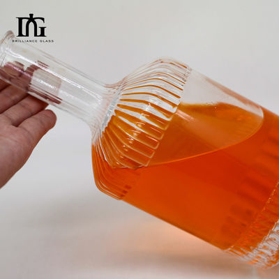 500 ml/700 ml hochwertige transparente Schraubkappe Brandy-Saft Getränke Glasflasche