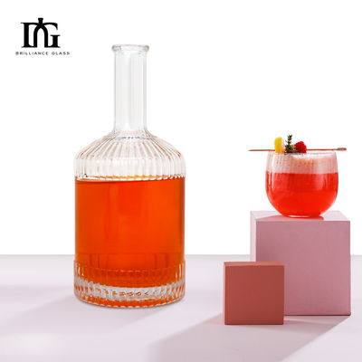 500 ml/700 ml hochwertige transparente Schraubkappe Brandy-Saft Getränke Glasflasche