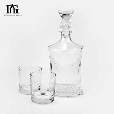Individuelles Logo 700 ml Whisky Bourbon Gin Flasche mit schicken Wein Glasflasche Design