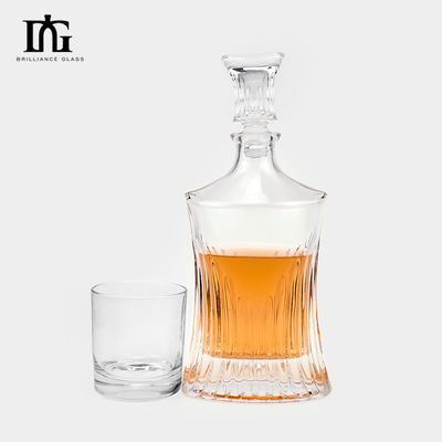 Individuelles Logo 700 ml Whisky Bourbon Gin Flasche mit schicken Wein Glasflasche Design