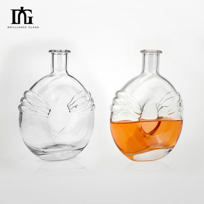 Alkohol und Getränke 700 ml kreative, transparente, versiegelte Mini-Weinflasche mit Kork