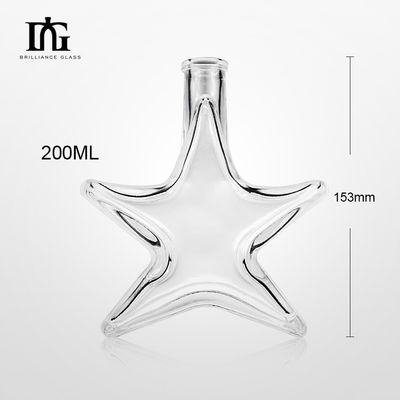 Glasflaschen in Form von Sternen für Mineralwasser 250 ml/500 ml/700 ml/750 ml Kapazität