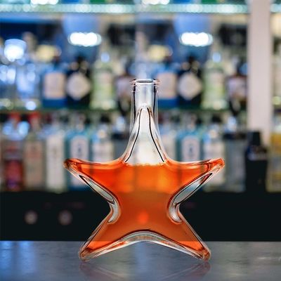 Glasflaschen in Form von Sternen für Mineralwasser 250 ml/500 ml/700 ml/750 ml Kapazität
