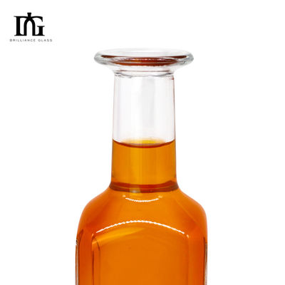 750 ml 1000 ml Whisky Rum Gin Tequila Glasflasche mit Korkkopf und elegantem Design