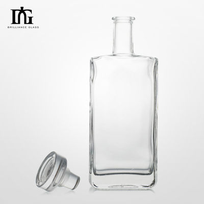 Quadratische Form Super Flint Whisky Tequila Gin Brandy Glasflasche 500 ml 700 ml 750 ml