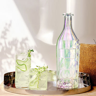 Runde Flasche aus Glas mit Kork, akzeptables Kundenlogo