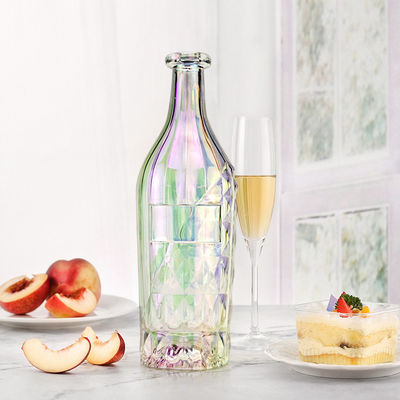 Runde Flasche aus Glas mit Kork, akzeptables Kundenlogo