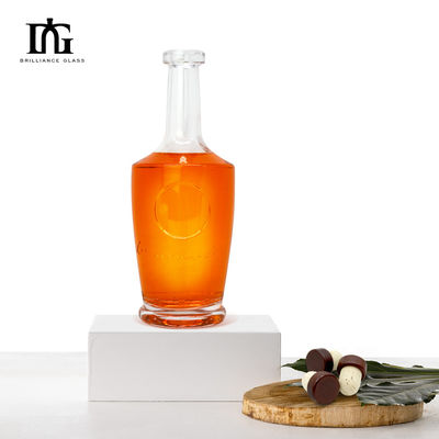 OEM/ODM Akzeptabel 750 ml Super Flint Glas leere Flasche für Whisky Gin Wodka