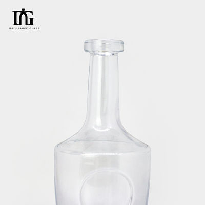 OEM/ODM Akzeptabel 750 ml Super Flint Glas leere Flasche für Whisky Gin Wodka
