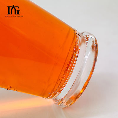 OEM/ODM Akzeptabel 750 ml Super Flint Glas leere Flasche für Whisky Gin Wodka