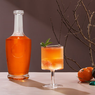 OEM/ODM Akzeptabel 750 ml Super Flint Glas leere Flasche für Whisky Gin Wodka