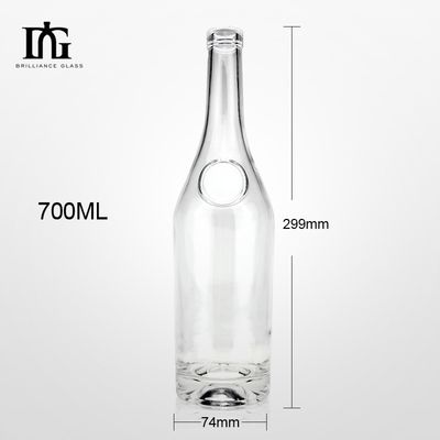 Siebdruck und Elektroplattierung 500 ml Glasflasche für Alkoholgetränke