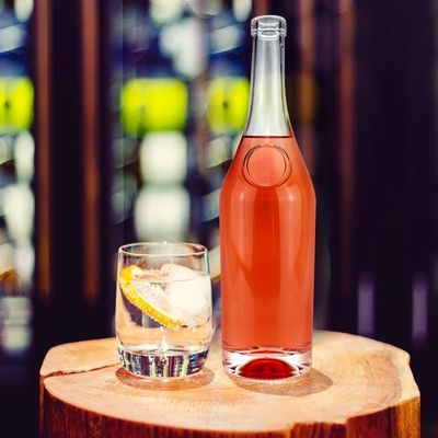 Siebdruck und Elektroplattierung 500 ml Glasflasche für Alkoholgetränke