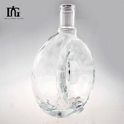 Kleine Flaschen aus klarem Glas für Alkohol in 750 ml