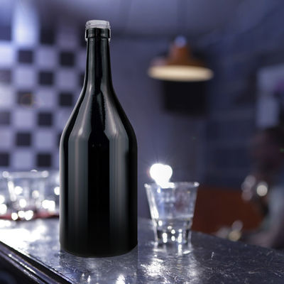 Gravierte klare Glasflasche für Whisky, Champagner und Schaumwein 750 ml akzeptabel