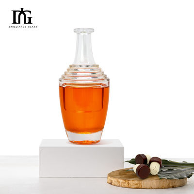 750 ml leere Glasflasche mit Korkverschluss und akzeptablem Kundenlogo