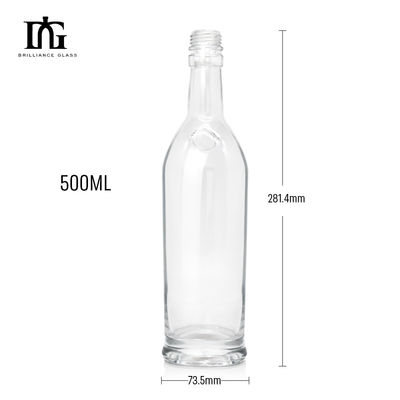 Matte schwarze Glasflaschen für Spirituosen 500 ml Kapazität und akzeptables individuelles Logo
