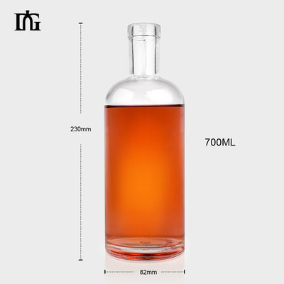 375 ml 500 ml 750 ml 1000 ml Glas Wodka Spiritus Gin Flasche mit graviertem Oberflächenhandling