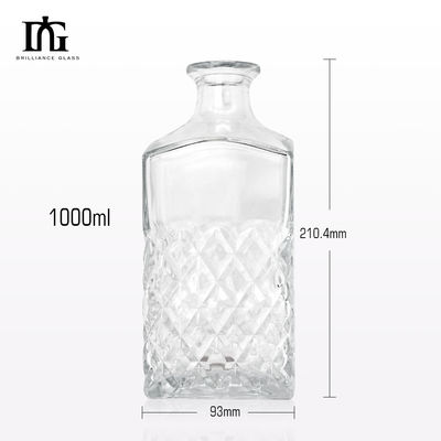 Luxusglashalsband bleifreier Kristall Whisky-Gläser Dekanzer mit Korkdichtung