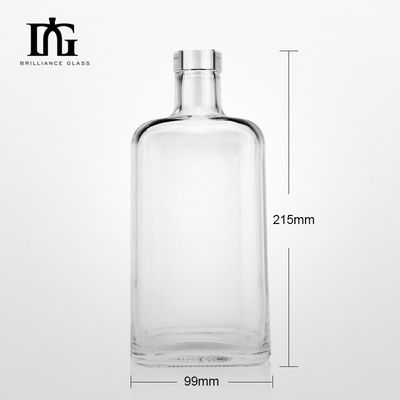 Individuelles Logo 700ml Quadratglasflasche Ideal für Whisky Brandy Gin Wodka und mehr