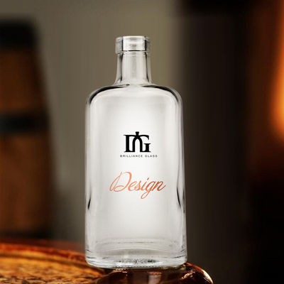 Individuelles Logo 700ml Quadratglasflasche Ideal für Whisky Brandy Gin Wodka und mehr