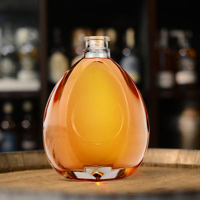 700 ml Extra Flint Glasflasche mit Holzverschluss für Gin Vodka Rum Spirituosen