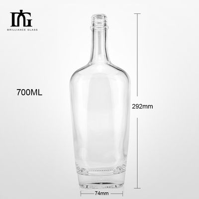250 ml/500 ml/700 ml/750 ml Glas Vodka Whisky Gin Flaschen mit Schraubkappe
