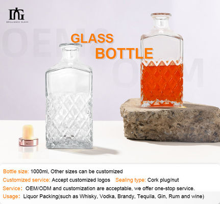 Körpermaterial Glas Luxus Whisky Set mit bleifreiem Kristalldekanter und Gläsern