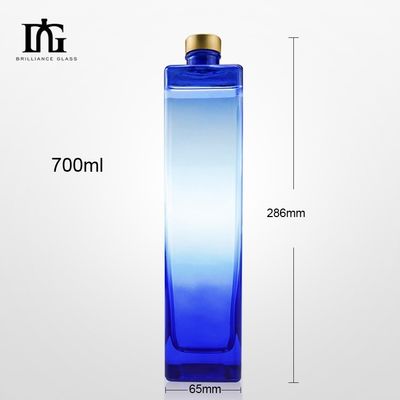 Alkohol und Getränke OEM/ODM akzeptabel Gemalte 700 ml Glasflasche für Whisky Brandy Rum