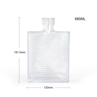 500 ml Modern Decal Crafts Gin Flasche Glas für Spirituosen und Getränke OEM/ODM akzeptabel