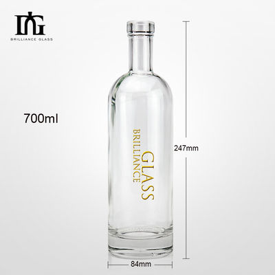OEM/ODM akzeptabel 500 ml 700 ml klare Glasflaschen für Spirituosen Wodka Versiegelung Typ KORK
