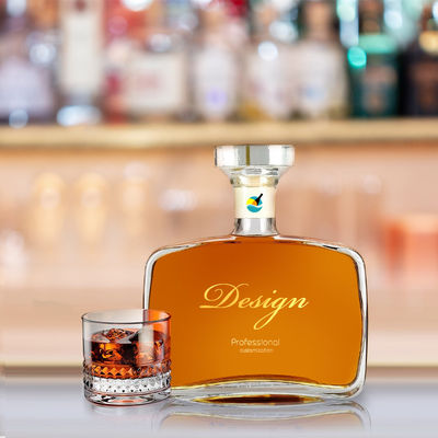 Glaskragen 70cl 75cl Whisky Tequila Whiskey Wodka Gin Liquor Rum Quadratflasche