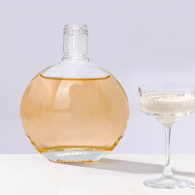 Custom Frosted Printing Glasflasche für Super Flint Gin Wodka Rum Whisky Brandy 750ml