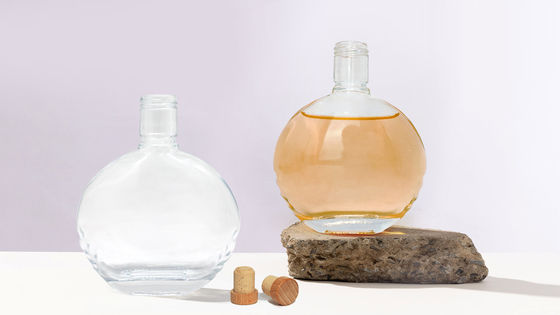 Custom Frosted Printing Glasflasche für Super Flint Gin Wodka Rum Whisky Brandy 750ml